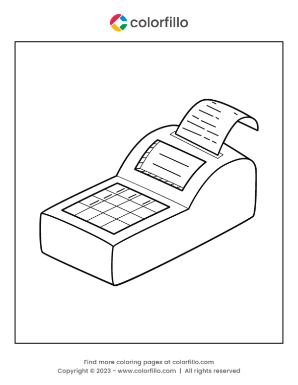 Payment Terminal Coloring Page
