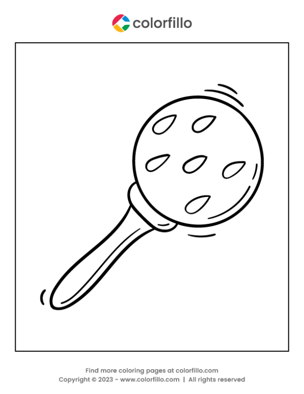 Rattles Toy Coloring Page