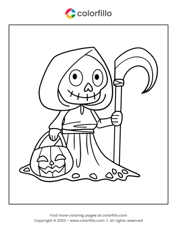 Reaper Halloween Coloring Page