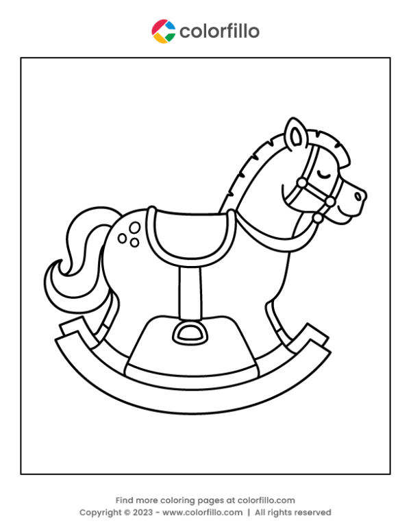 Rocking Horse Toy Coloring Page