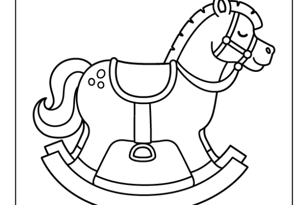 Rocking Horse Toy Coloring Page