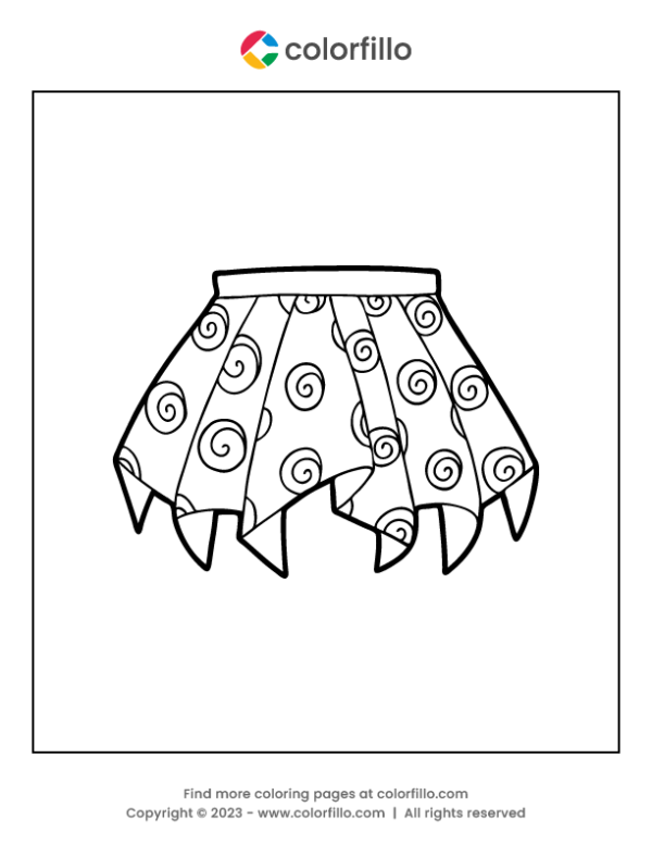 Skirt Coloring Page