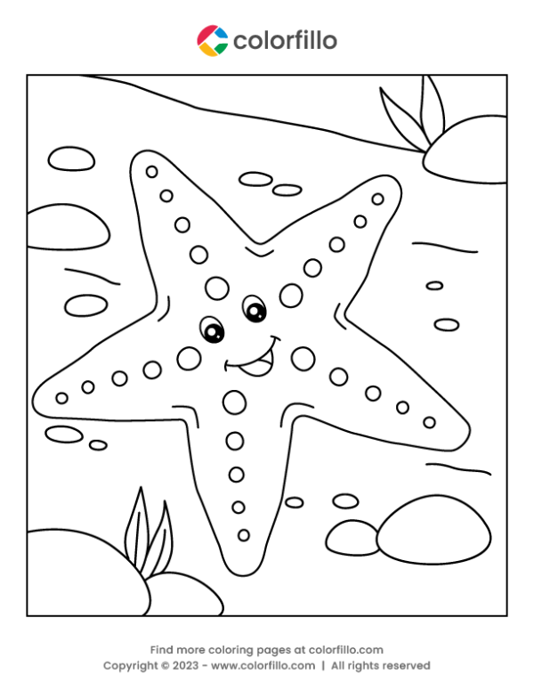 Starfish Coloring Page