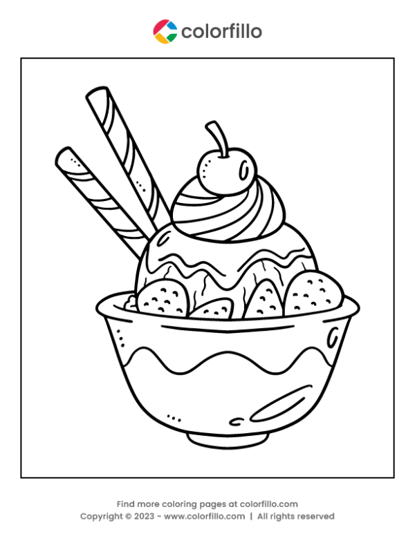 Swiss Ice Cream Coloring Page