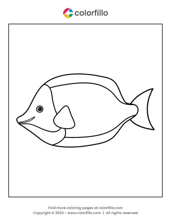 Tangs Fish Coloring Page