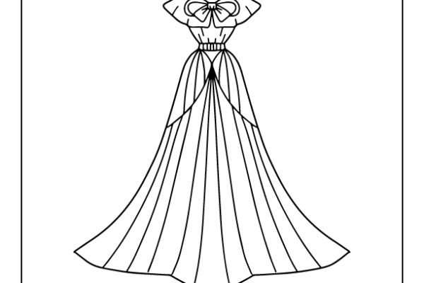 Wedding Gown Coloring Page
