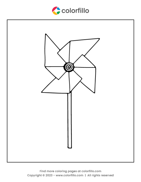 Windmill Toy Coloring Page
