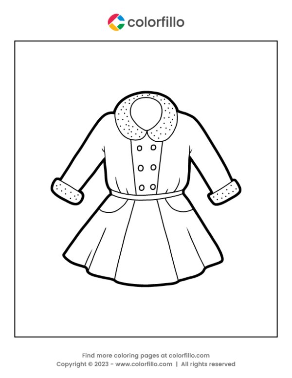 Woman Coat Coloring Page