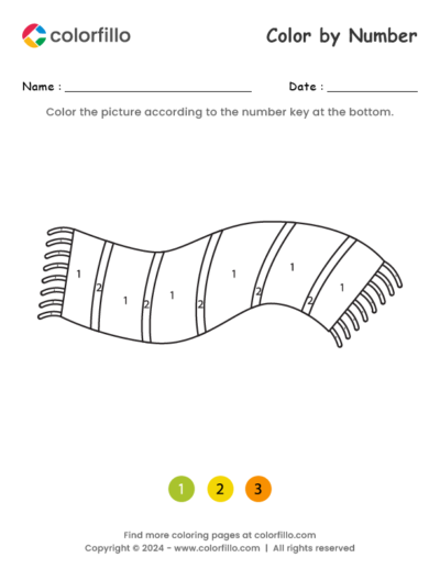 Scarf Color by Number