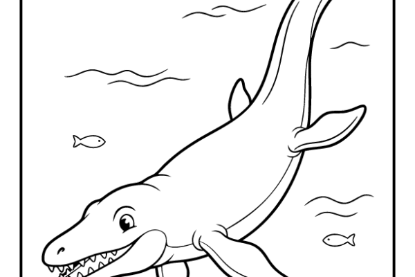 Mosasaurus Coloring Page