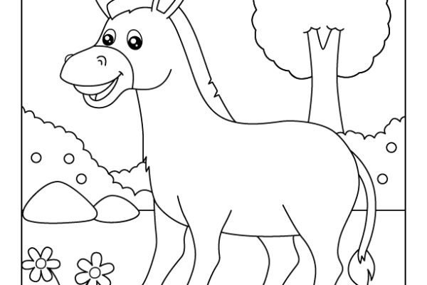 Donkey Coloring Page