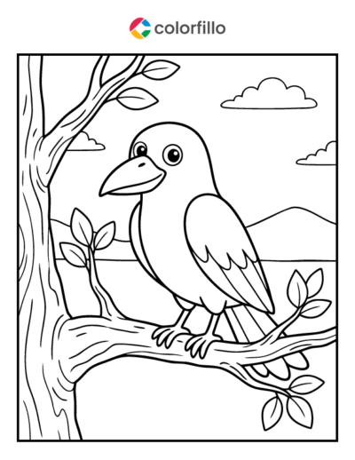 Crow Coloring Pages