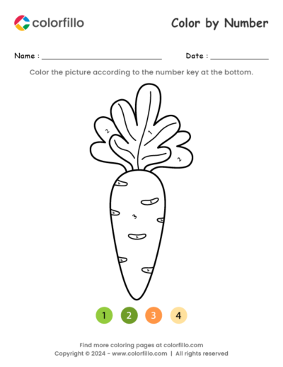 Carrot Color by Number