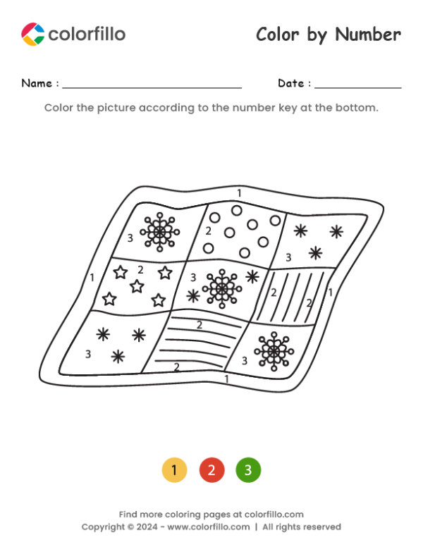 Cute Quilt Color by Number