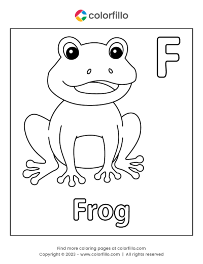 Letter F Coloring Page