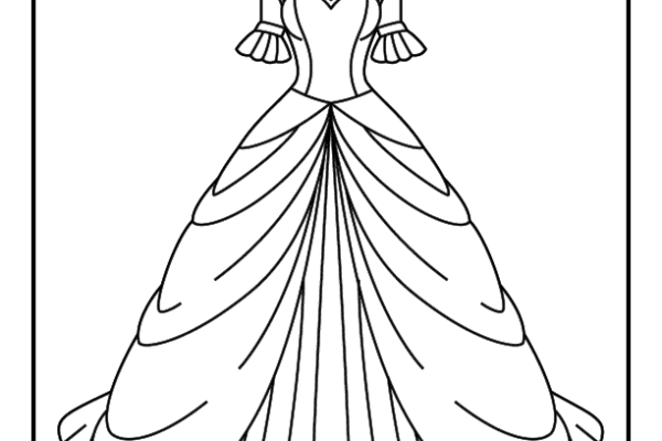 Wedding Dress Coloring Page
