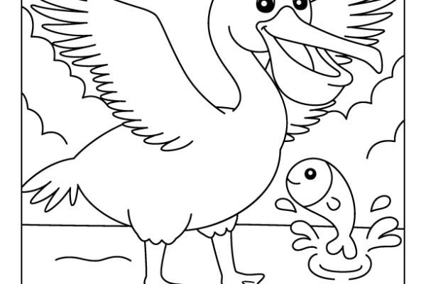 Pelican Coloring Page
