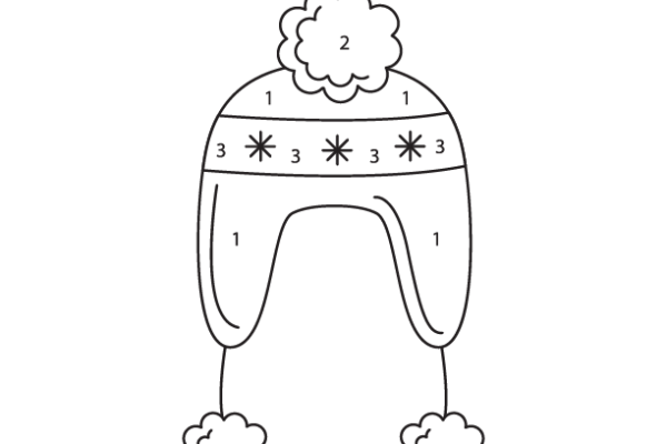 Xmas Hat Color by Number