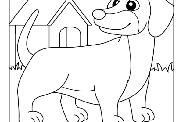 Dachshund Dog Coloring Page
