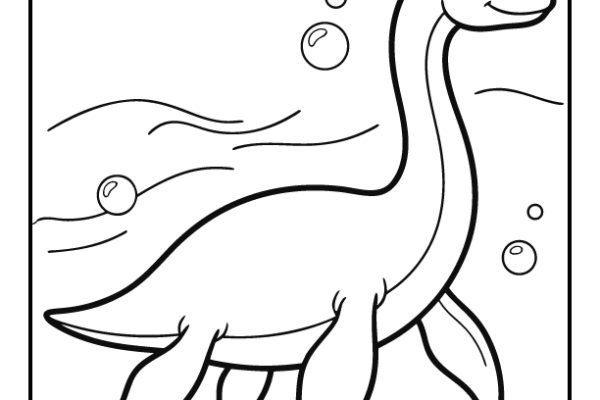 Plesiosaurus Coloring Page