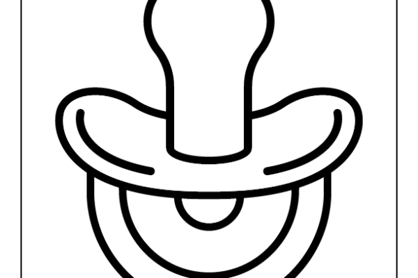 Pacifier Toy Coloring Page