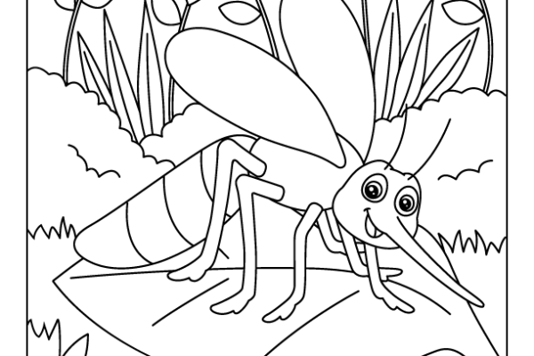 Mosquito Coloring Page