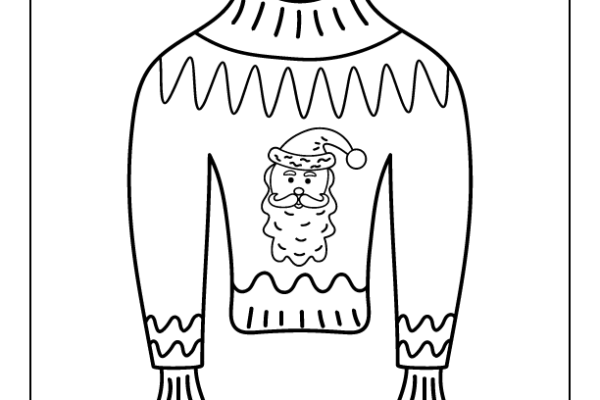 Christmas Sweater Coloring Page