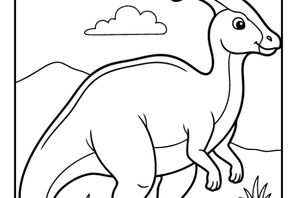Parasaurolophus Coloring Page