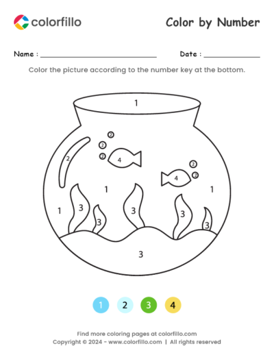 Glass Aquarium Color by Number