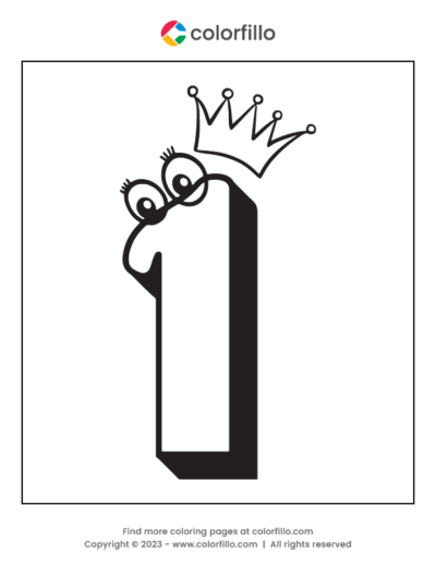 Number 1 Coloring Page