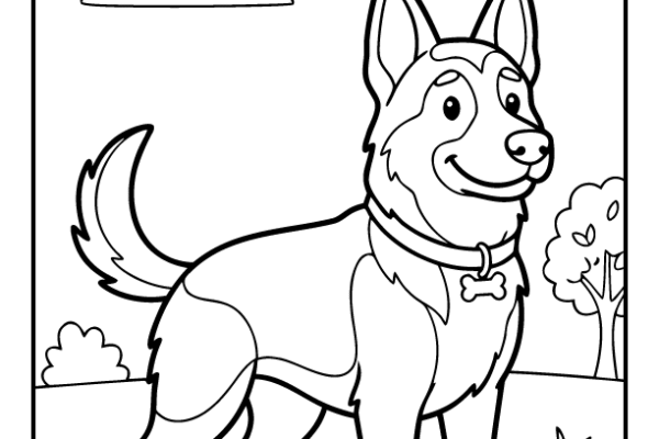 German Shepherd Coloring Pages