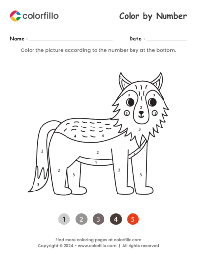 Wolf Color by Number