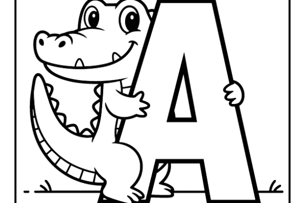 Alligator Letter A Coloring Pages