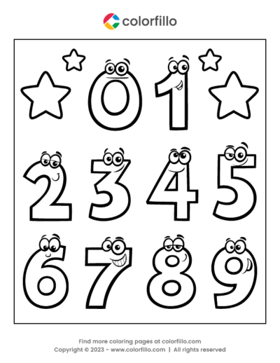 Numbers Coloring Page