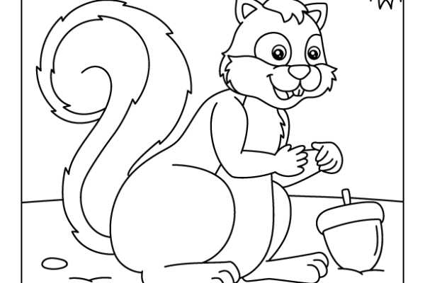 Squirrel Coloring Page