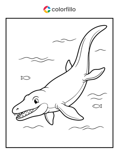 Mosasaurus Coloring Page