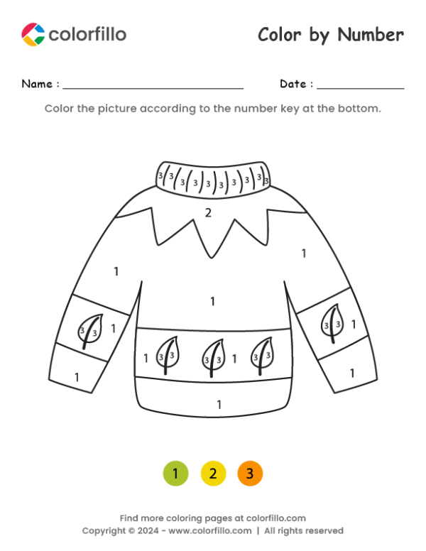 Sweater Color by Number