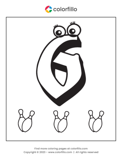 Number 6 Coloring Page