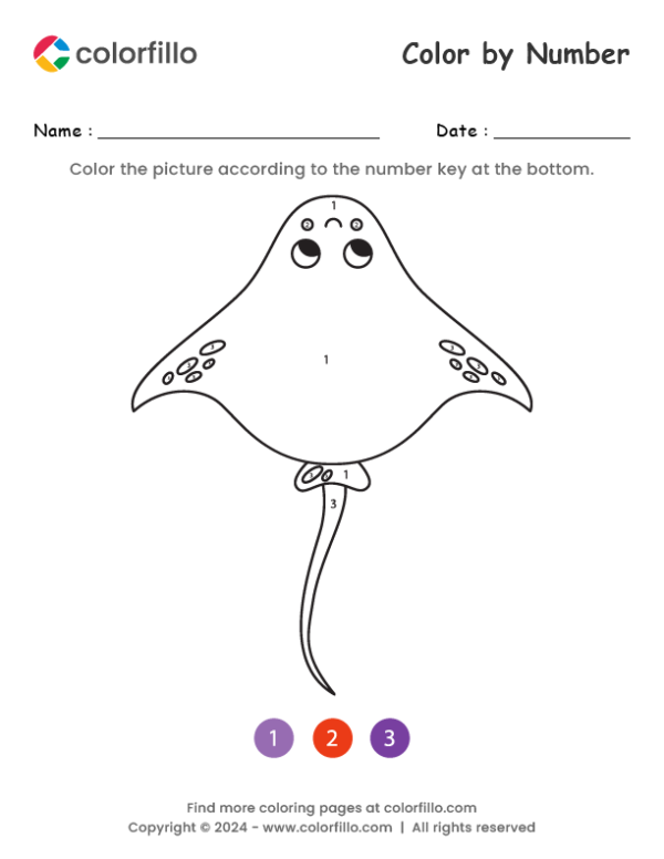 Stingray Color by Number