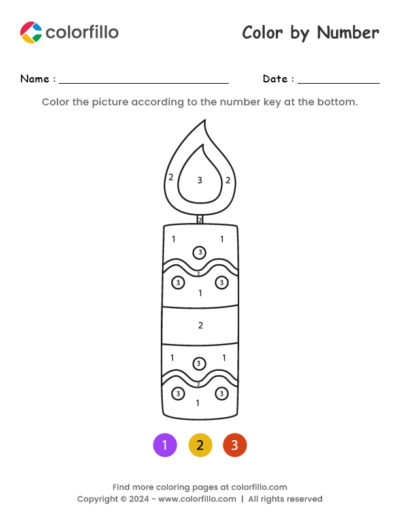 Candle Color by Number