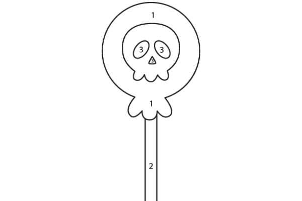 Halloween Lollipop Color by Number