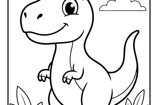 Baby T-Rex Coloring Page