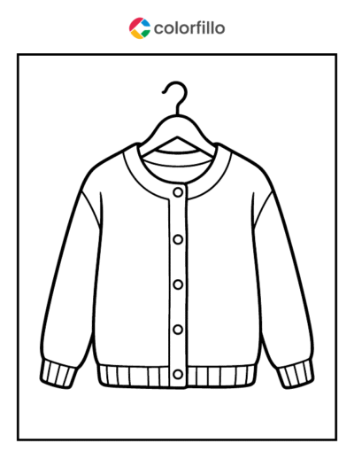 Cardigan Coloring Pages