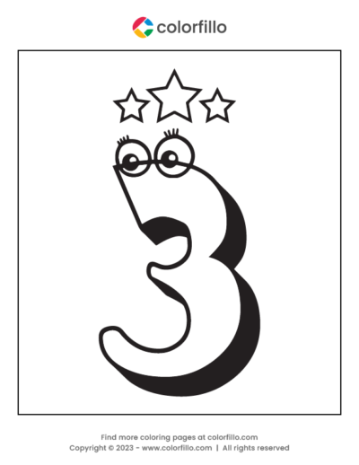 Number 3 Coloring Page