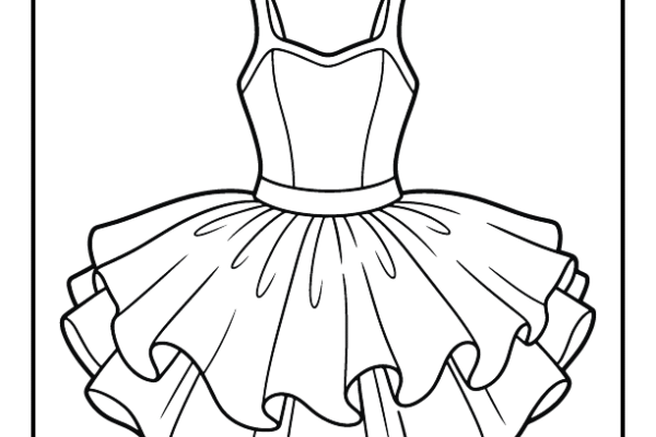 Ballerina Tutu Coloring Page