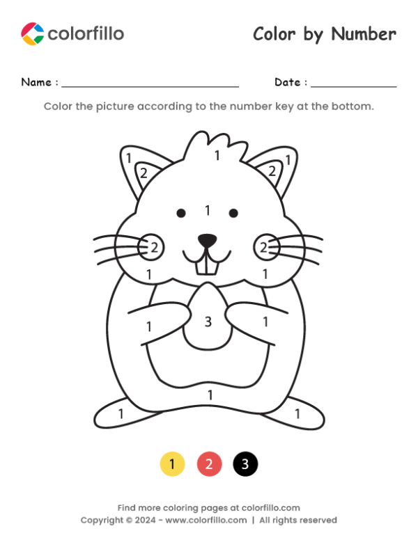 Hamster Color by Number