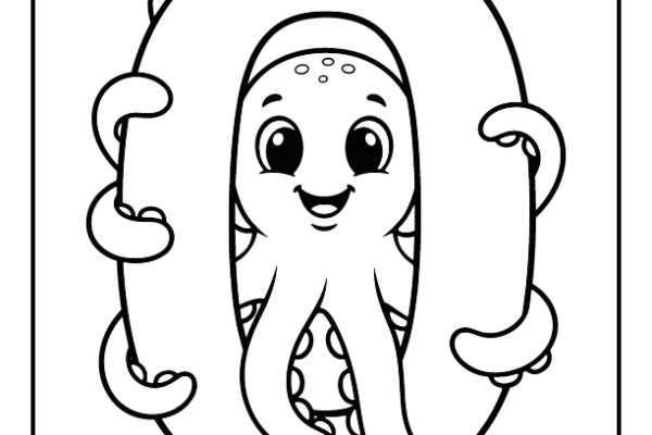 Octopus Letter O Coloring Pages