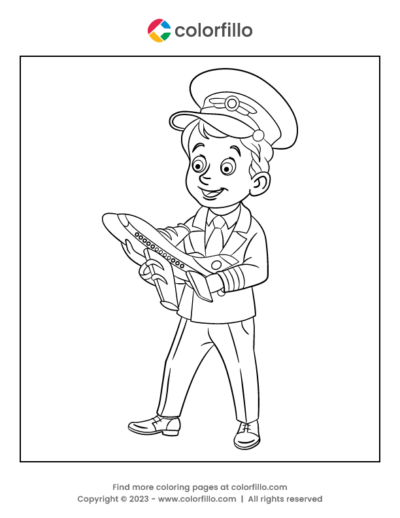 Pilot Coloring Page