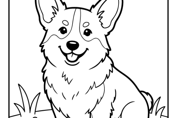 Corgi Coloring Pages