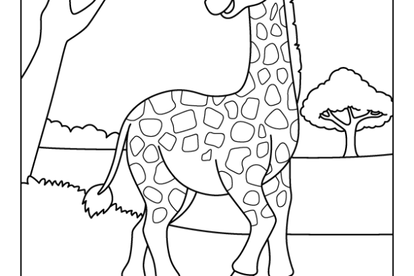 Giraffe Coloring Page